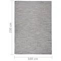 Tapis à tissage plat d'extérieur 160x230 cm Marron et bleu
