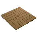 Carreau de terrasse en relief 11 pcs WPC 30x30 cm 1 m²