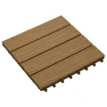 Carreau de terrasse en relief 11 pcs WPC 30x30 cm 1 m²
