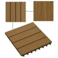 Carreau de terrasse en relief 11 pcs WPC 30x30 cm 1 m²
