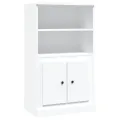 Buffet haut blanc 60x35,5x103,5 cm bois d'ingénierie