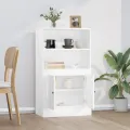 Buffet haut blanc 60x35,5x103,5 cm bois d'ingénierie