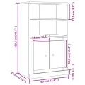 Buffet haut blanc 60x35,5x103,5 cm bois d'ingénierie
