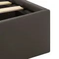 Cadre de lit à rangement avec LED Gris Similicuir 180x200 cm