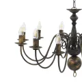 Lustre Noir antique 12 ampoules E14