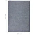 Tapis à tissage plat d'extérieur 160x230 cm Bleu