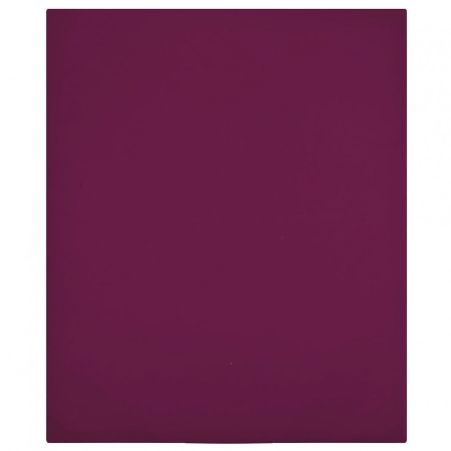 Draps-housses Jersey 2 pcs Bordeaux 160x200 cm Coton