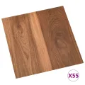 Planches de plancher autoadhésives 55 pcs PVC 5,11 m² Marron