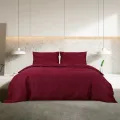 Ensemble de housse de couette Bordeaux 200x220 cm Coton