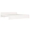 Cadre de lit Blanc Bois massif 180x200 cm Super King