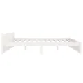 Cadre de lit Blanc Bois massif 180x200 cm Super King