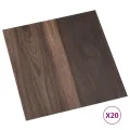 Planches de plancher autoadhésives 20 pcs PVC 1,86 m² Marron