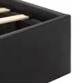 Cadre de lit à rangement avec LED noir similicuir 140x200 cm