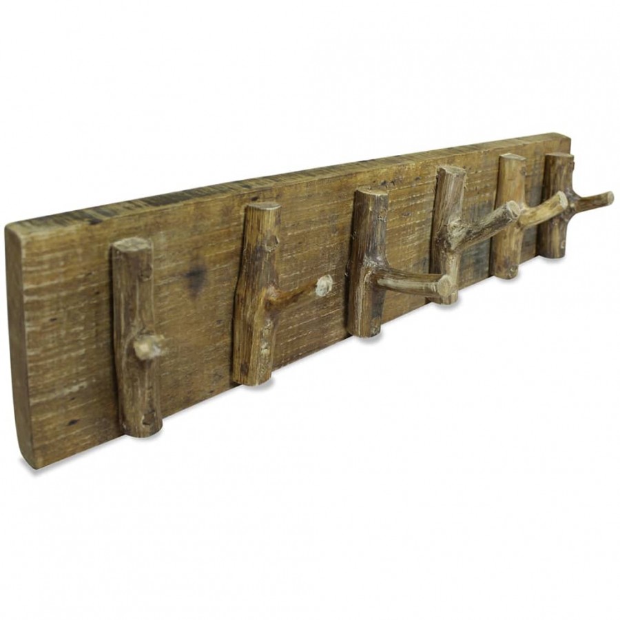 Porte-manteau Bois de récupération massif 60x15 cm