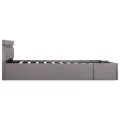Cadre de lit à stockage hydraulique et LED taupe 120x200 cm