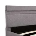 Cadre de lit à stockage hydraulique et LED taupe 120x200 cm