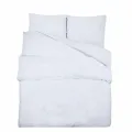 Ensemble de housse de couette Blanc 225x220 cm Coton