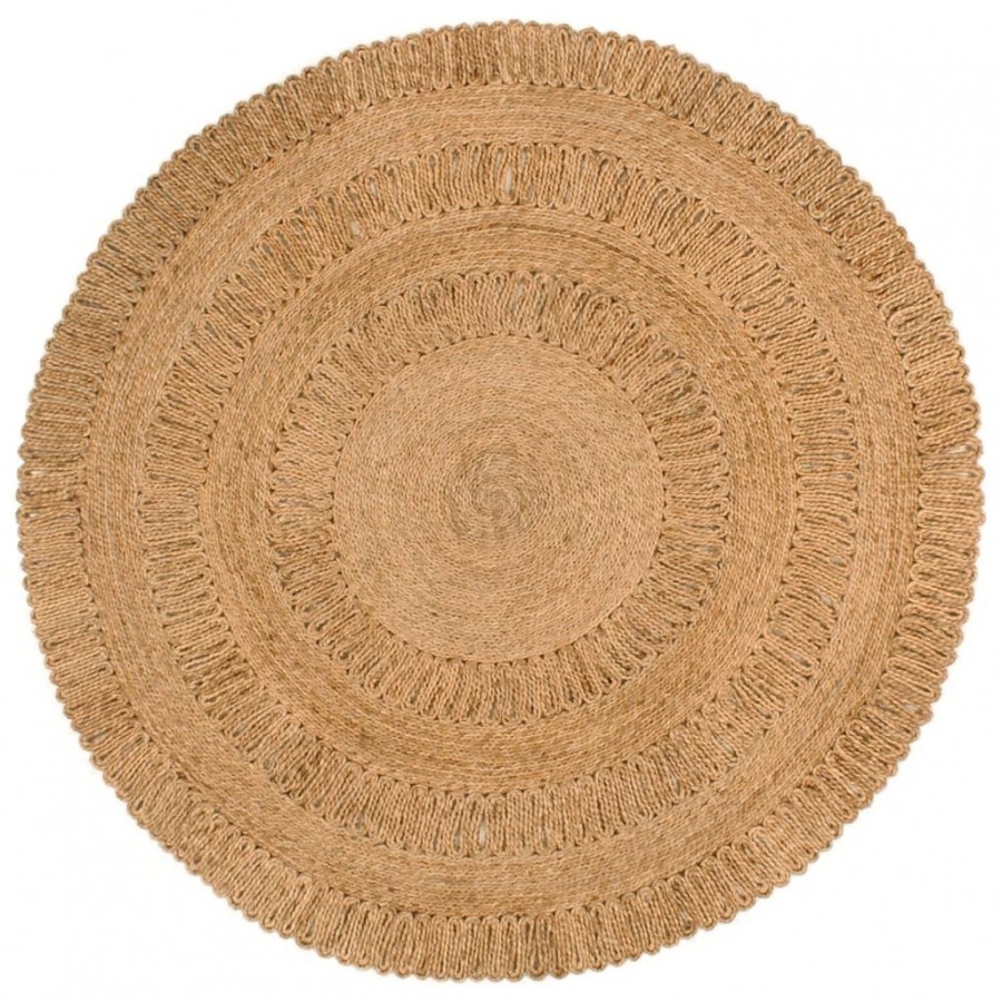 Tapis Jute tressé à la main 150 cm Rond