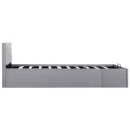 Cadre de lit à stockage hydraulique Gris clair Tissu 90x200 cm