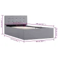 Cadre de lit à stockage hydraulique Gris clair Tissu 90x200 cm