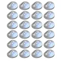 Lampes solaires murales à LED d'extérieur 24 pcs Rond Argenté