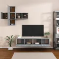 Ensemble de meubles TV 7 pcs Sonoma gris Bois d'ingénierie