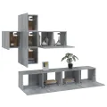 Ensemble de meubles TV 7 pcs Sonoma gris Bois d'ingénierie