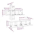 Ensemble de meubles TV 7 pcs Sonoma gris Bois d'ingénierie