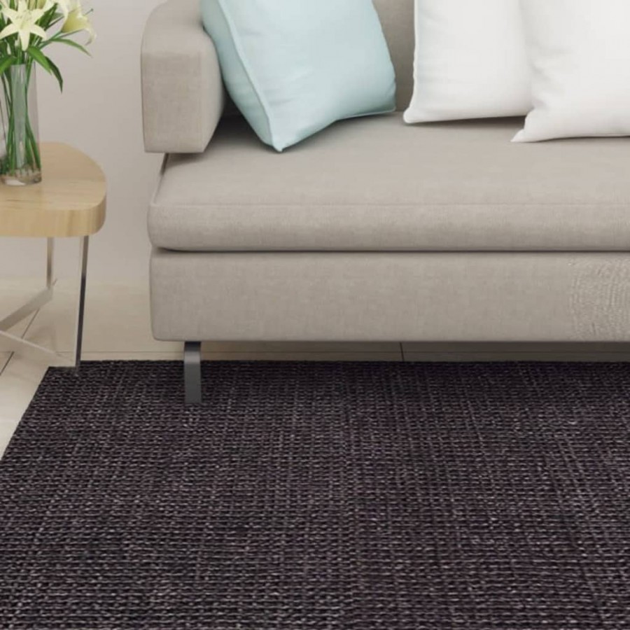 Tapis Sisal naturel 80x250 cm Noir