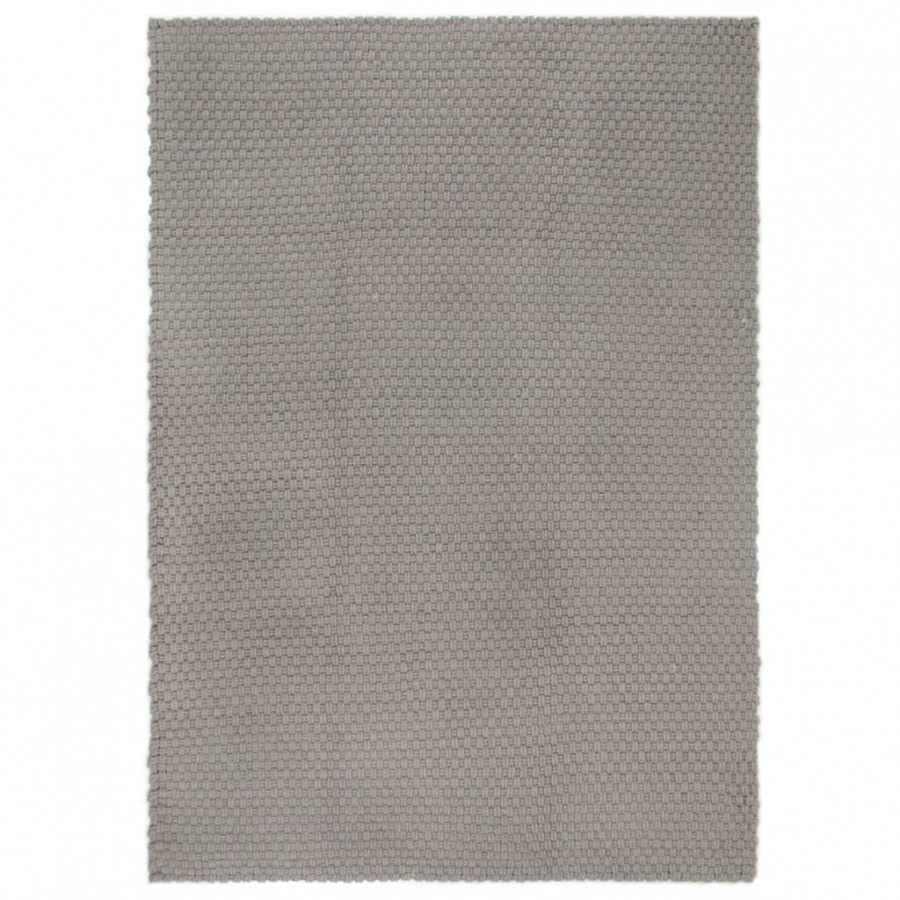 Tapis rectangulaire Gris 80x160 cm Coton