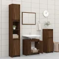 Armoire de bain Chêne marron 60x33x61 cm Bois d'ingénierie