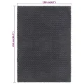 Tapis rectangulaire Anthracite 160x230 cm Coton
