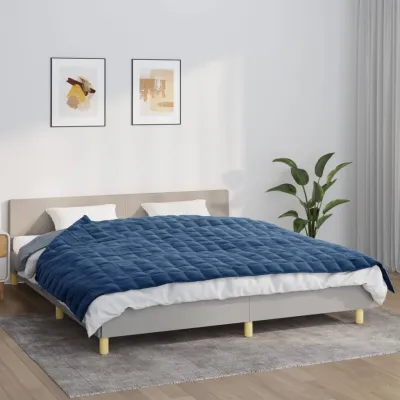 Couverture lestée Bleu 155x220 cm 11 kg Tissu