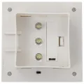 Lampes solaires à LED carrées d'extérieur 12 pcs 12 cm Blanc