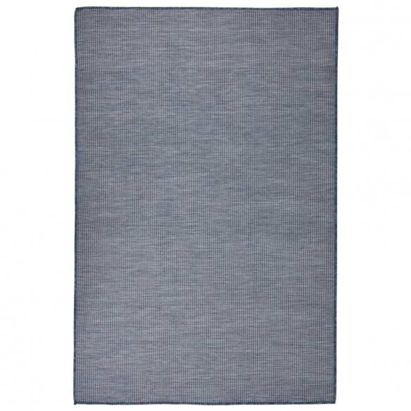 Tapis à tissage plat d'extérieur 120x170 cm Bleu