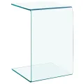 Table d'appoint 40x40x60 cm Verre trempé