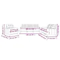 Ensemble de canapés 3 pcs avec coussins Gris Similicuir