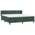 cadre de lit et matelas Vert foncé 180x200cm Velours