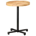 Table de bistro Ronde Ø60x75 cm Bois de manguier brut