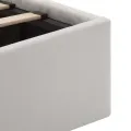 Cadre de lit à rangement avec LED blanc similicuir 120x200 cm