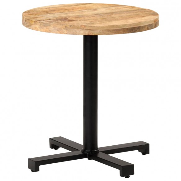 Table de bistro Ronde Ø70x75 cm Bois de manguier brut