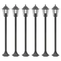 Lampe de jardin à piquet 6 pcs E27 110 cm Aluminium Bronze