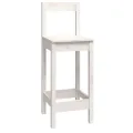 Ensemble de bar 9 pcs Blanc Bois de pin massif