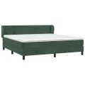 cadre de lit et matelas Vert foncé 180x200cm Velours