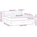 cadre de lit et matelas Vert foncé 180x200cm Velours
