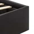 Cadre de lit à rangement avec LED noir similicuir 100x200 cm