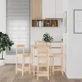 Ensemble de bar 5 pcs Bois de pin massif