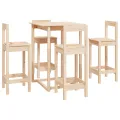 Ensemble de bar 5 pcs Bois de pin massif