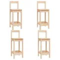 Ensemble de bar 5 pcs Bois de pin massif