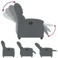 Fauteuil inclinable Gris foncé Velours